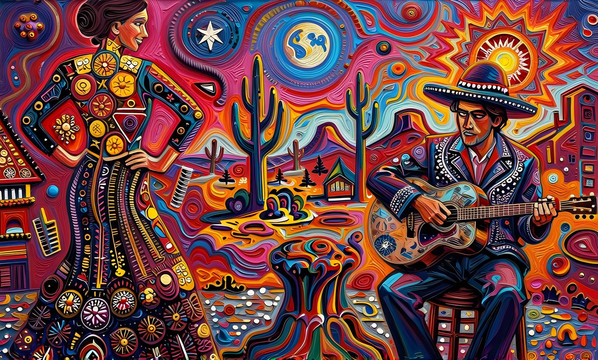 New Mexico surreal mariachi scene
